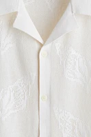 Regular-Fit Jacquard-Knit Resort Shirt