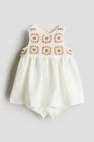 2-Piece Crocheted-Detail Set