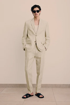 Regular Fit Linen Suit Pants