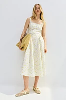 Robe en popeline avec liens à nouer dans le dos