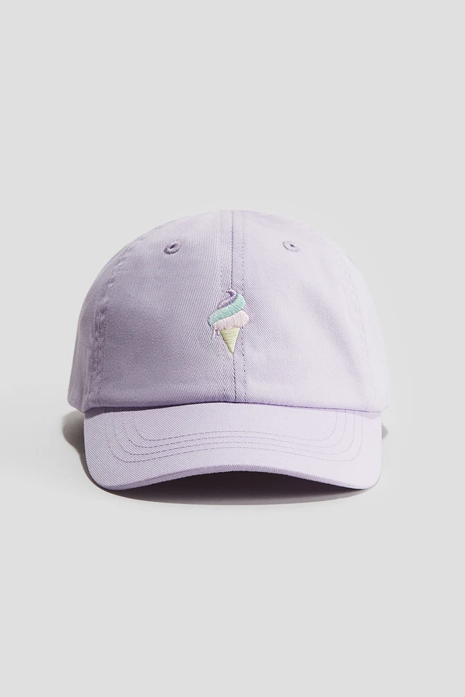 Cap with Embroidered Detail