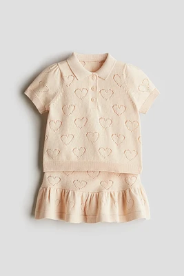 Ensemble 2 pièces en tricot de fantaisie