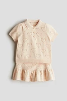 2-piece Pattern-Knit Set