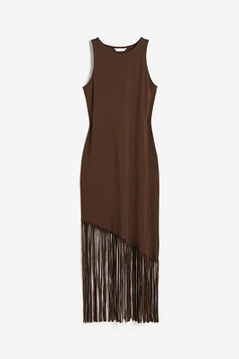 Fringe-hem Dress