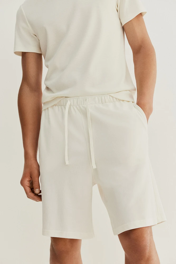 Relaxed-Fit Knee-Length Piqué Shorts