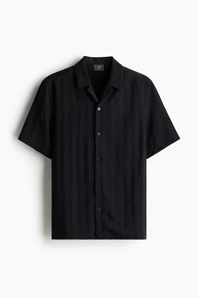 Regular Fit Textured-weave Resort Shirt