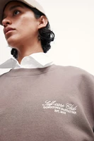 Sweatshirt with Text Motif