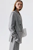 Linen-Blend Blazer