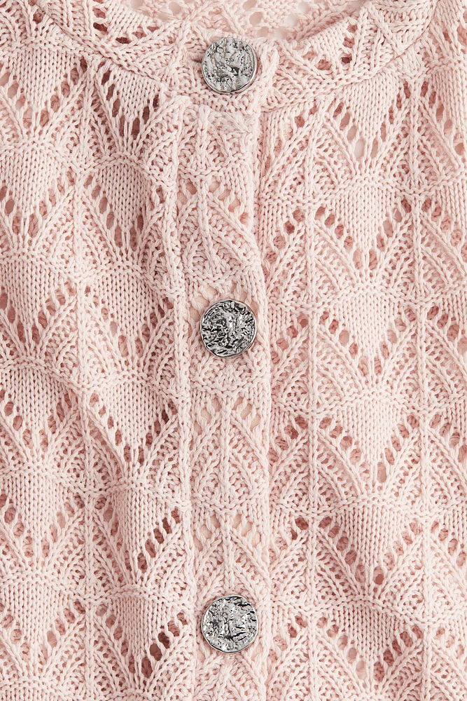 Pointelle-Knit Cardigan