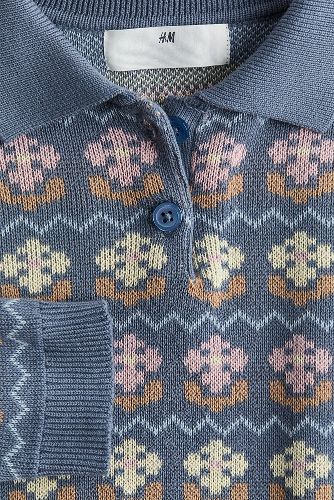 Patterned Cotton Sweater