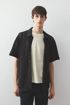 Loose-Fit Waffled Resort Shirt