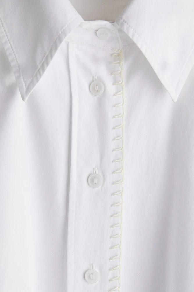 Chemise en coton avec détails de couture