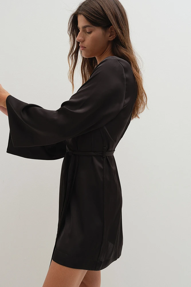 Robe de chambre en satin