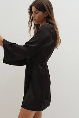 Robe de chambre en satin