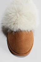 Fluffy-Lined Slippers