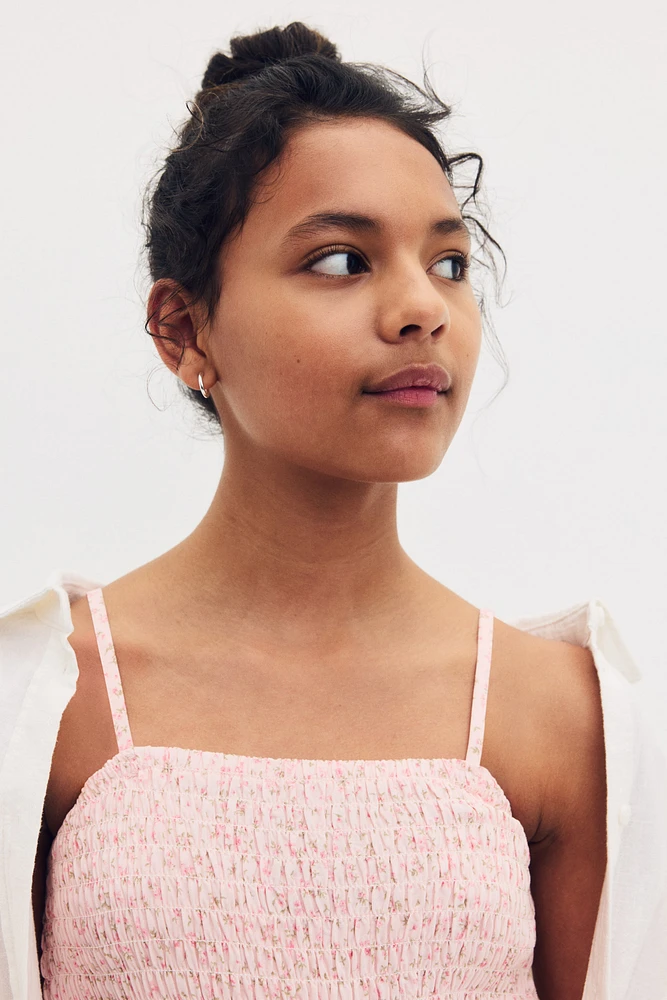 Smocked Strappy Dress