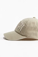 Embroidered-motif Twill Cap