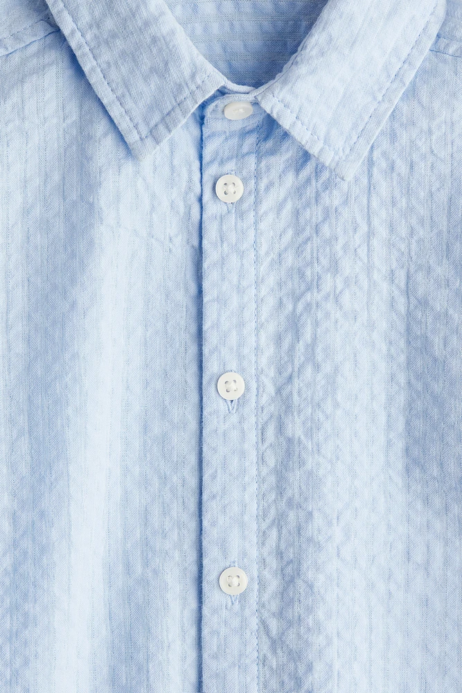 Chemise en crépon de coton