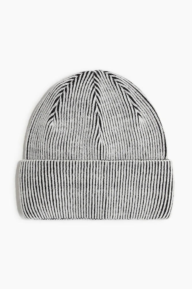 Rib-Knit Wool-Blend Beanie