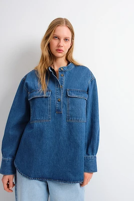 Loose-Fit Denim Shirt