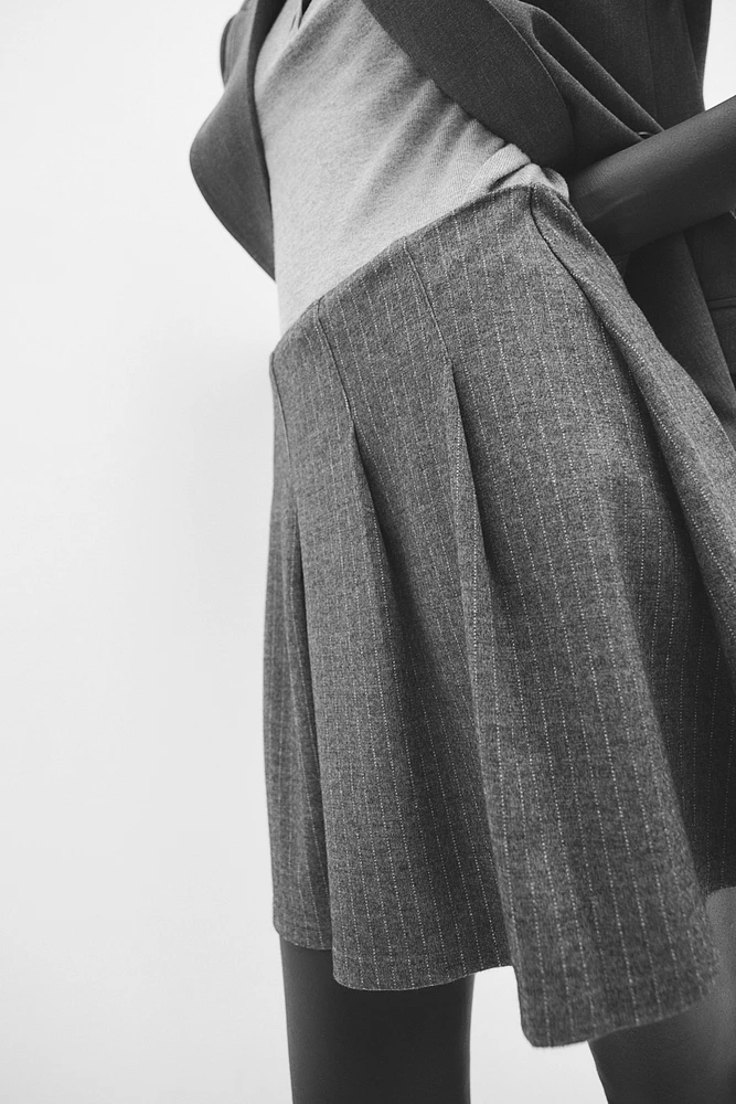 Pleated Jersey Skirt