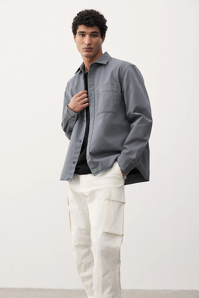 Regular-Fit Twill Overshirt