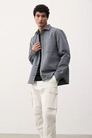 Regular-Fit Twill Overshirt