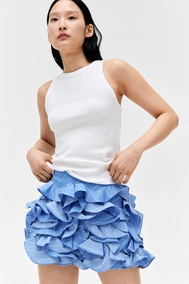 Ruffled mini skirt