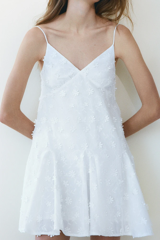 Appliquéd Cotton Dress