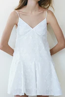Appliquéd Cotton Dress