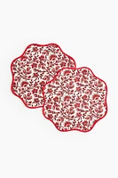 2-pack Patterned Cotton Placemats