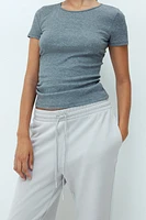 Pantalon en molleton délavé