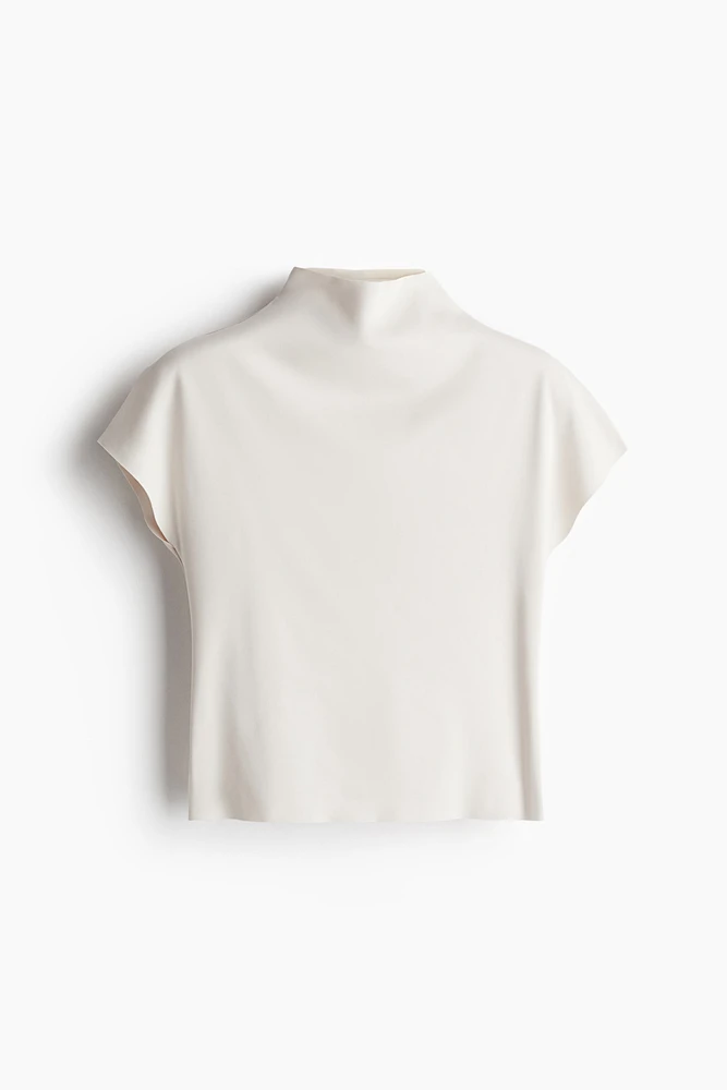 Mock Turtleneck Jersey Top