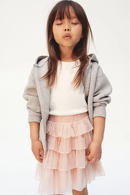 Flounced Organza Skirt
