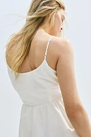 Robe en popeline avec détails noués