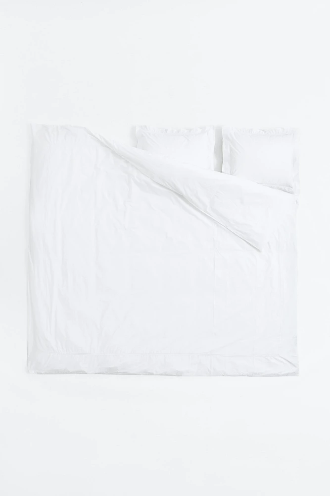 Cotton Percale King/Queen Duvet Cover Set