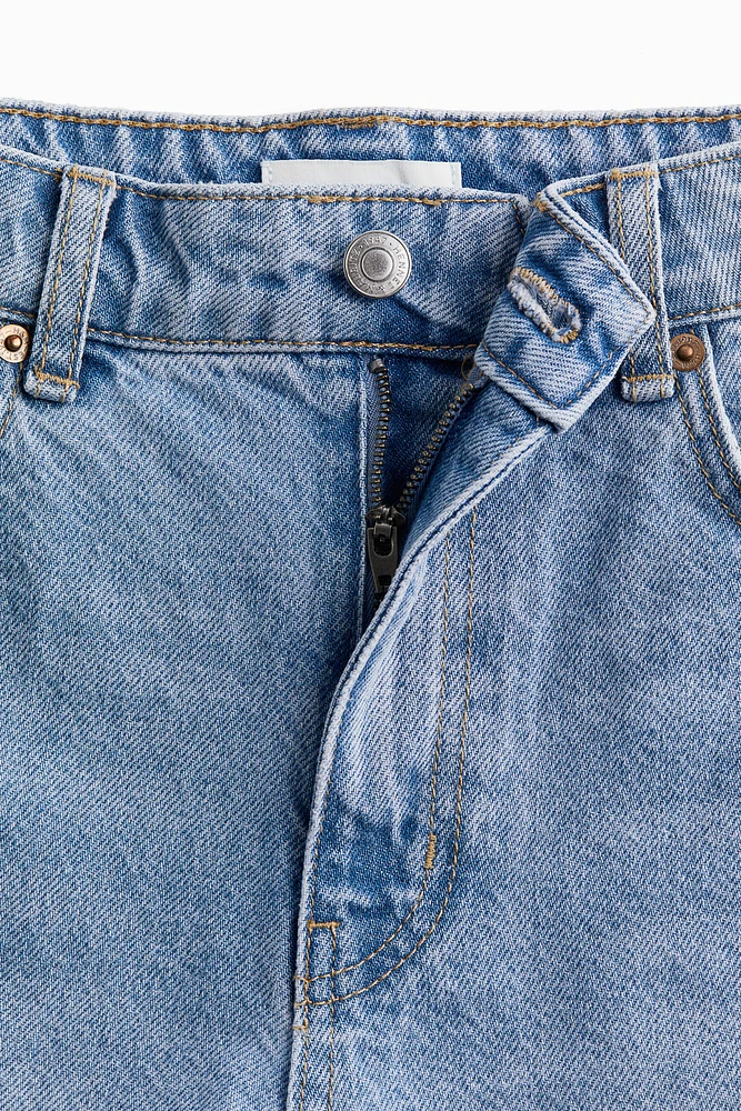 Short taille haute en denim
