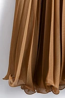 Sheer Pleated Skirt