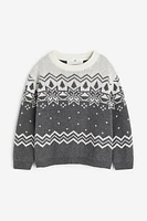 Jacquard-knit Sweater