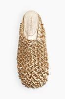 Knotted Leather Mules