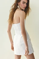 Appliquéd Bandeau Dress