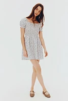 Robe smockée en popeline
