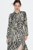 Long Puff-Sleeved Dress