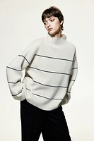 Wool-Blend Mock-Turtleneck Sweater