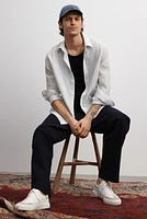 Relaxed-Fit Seersucker Pants