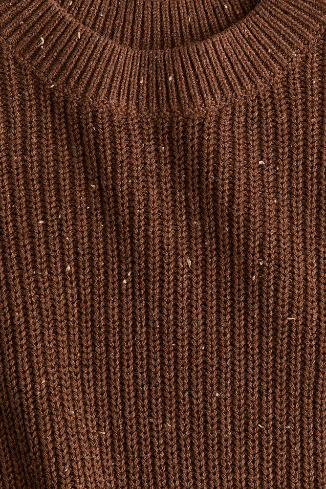 Rib-Knit Cotton Sweater