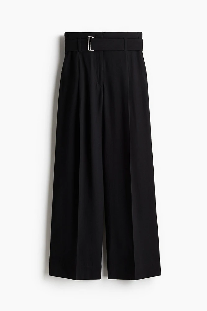 Wide Pants with Belt