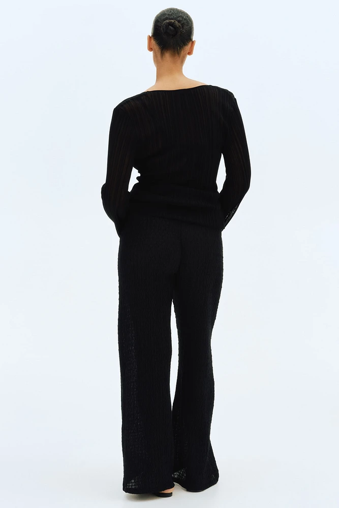 MAMA Textured Jersey Pants