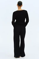 MAMA Textured Jersey Pants