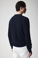 Regular Fit Textured-Knit Sweater